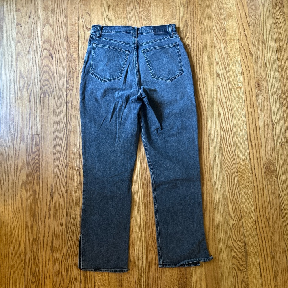 Abercrombie 90s Straight side slit Jeans in black curve love - Picture 3 of 6